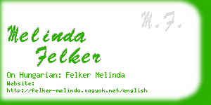 melinda felker business card